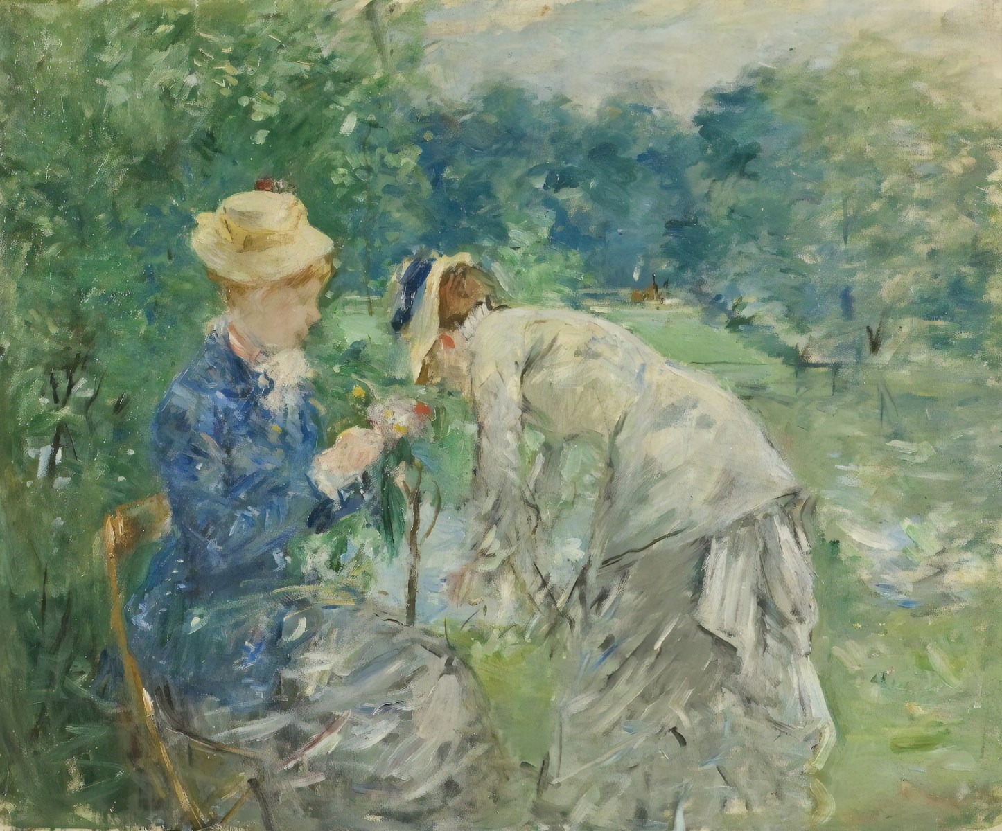 Photo by Europeana man and woman kissing on green grass field during daytime